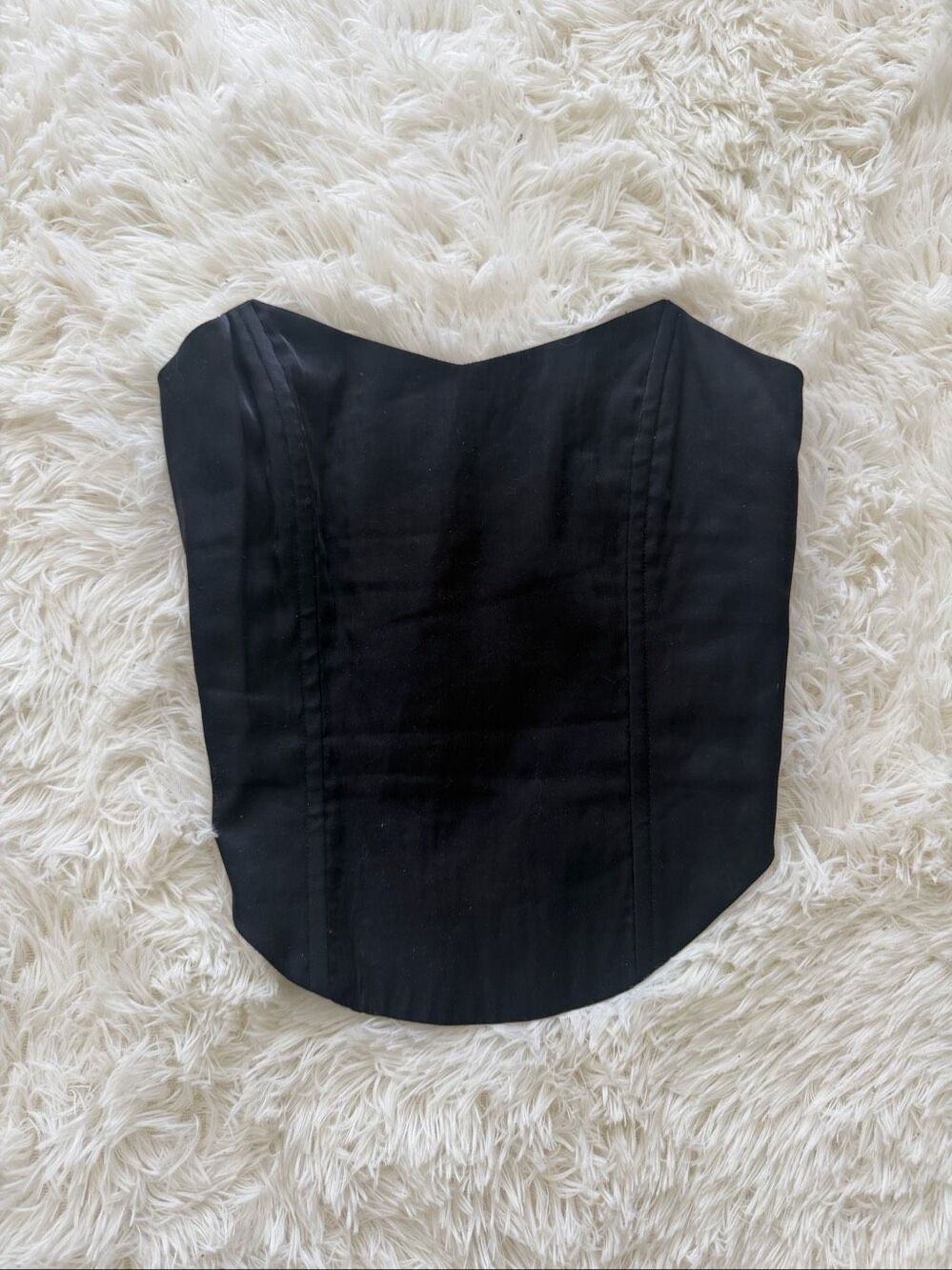 Local European black corset top cross back women’s XS